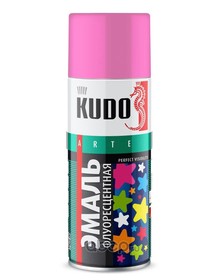 АЭРОЗОЛЬ KUDO ЭМАЛЬ РОЗОВАЯ  ФЛУОРЕСЦЕНТНАЯ 520мл.