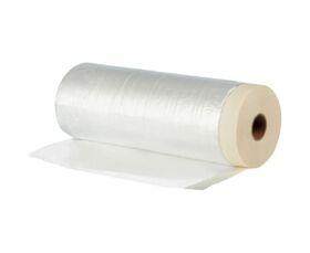 ПЛЕНКА ЗАЩИТНАЯ СТРОИТЕЛЬНАЯ С КЛЕЙКОЙ ЛЕНТОЙ HDPE 1.5*25 м.09-0-015