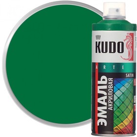 АЭРОЗОЛЬ KUDO ЭМАЛЬ ЗЕЛЕНАЯ RAL6029 520мл  256837