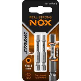 БИТА торсионная  HEX3-50мм NOX STRONG 338350-2