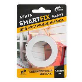 ЛЕНТА КЛЕЯЩАЯ МОНТАЖН. 2Х-СТОР 2,5*1.5М ПРОЗРАЧНАЯ SmartFix HEAVY/25512